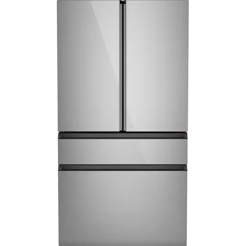 Standard-Depth Matte White with Brushed Bronze Handles 28.7-Cu Ft 4 -Door 36-In Wide Smart Compatible French Door Refrigerator with Ice Maker with Water Dispenser ( Matte White with Brushed Bronze Handles ) ENERGY STAR Certified